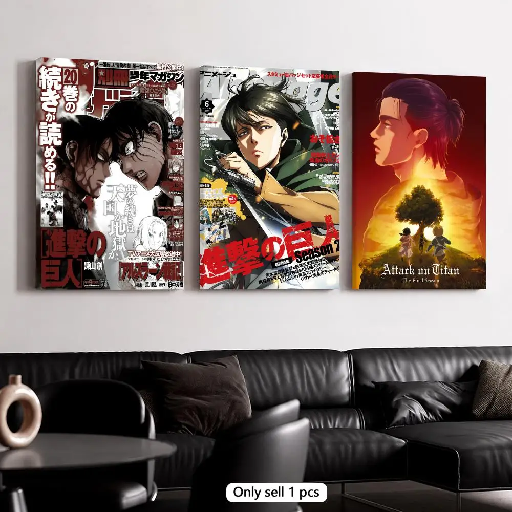 Anime A-Attack on Titan Framed Wall Painting Wooden Canvas Stretcher Frame Inner Frame Kit for Wall Art Painting Poster