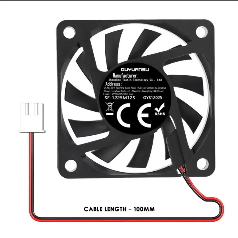 40x40x10mm 50x50x10mm 60x60x10mm 5V 2-Pin PC Computer CPU System Heatsink Brushless Cooling Fan Silent Chassis Radiator Fans