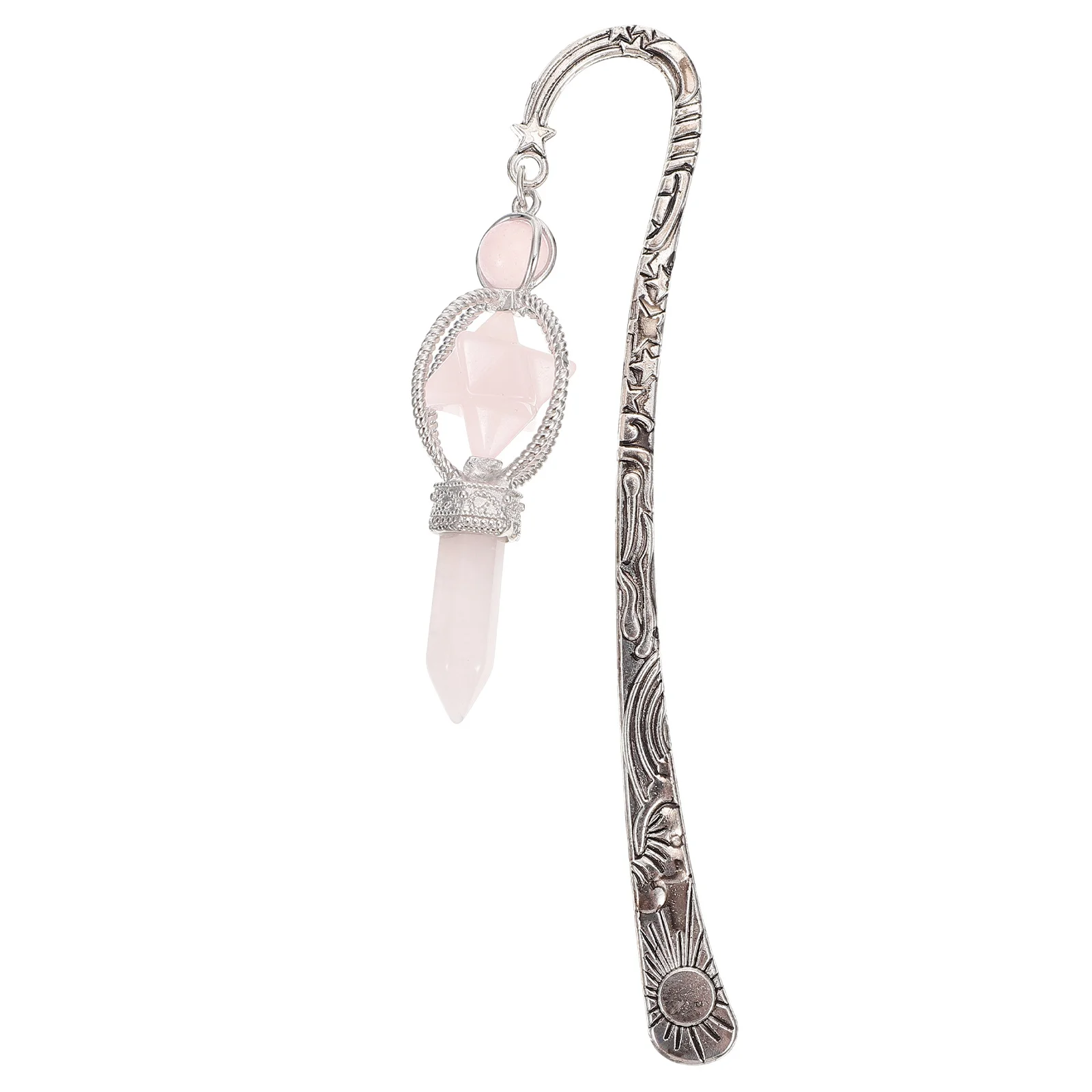 

1Pcs Metal Bookmark Creative Crystal Craft Reading Tag Exquisite Unique Book Pendant for Students Practical Decorative Reading