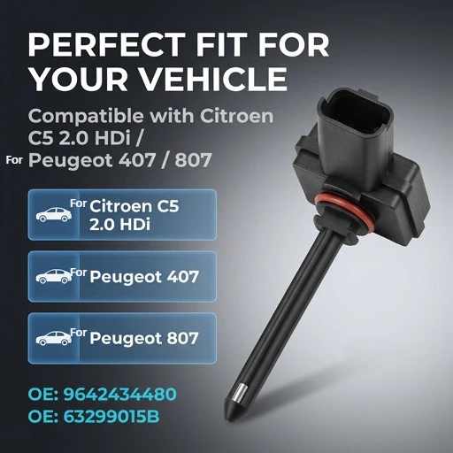 

9642434480 Coolant Level Sensor Coolant Water Expansion Tank Level Sensor For Citroen C5 2.0 Hdi For Peugeot 407 807 63299015B