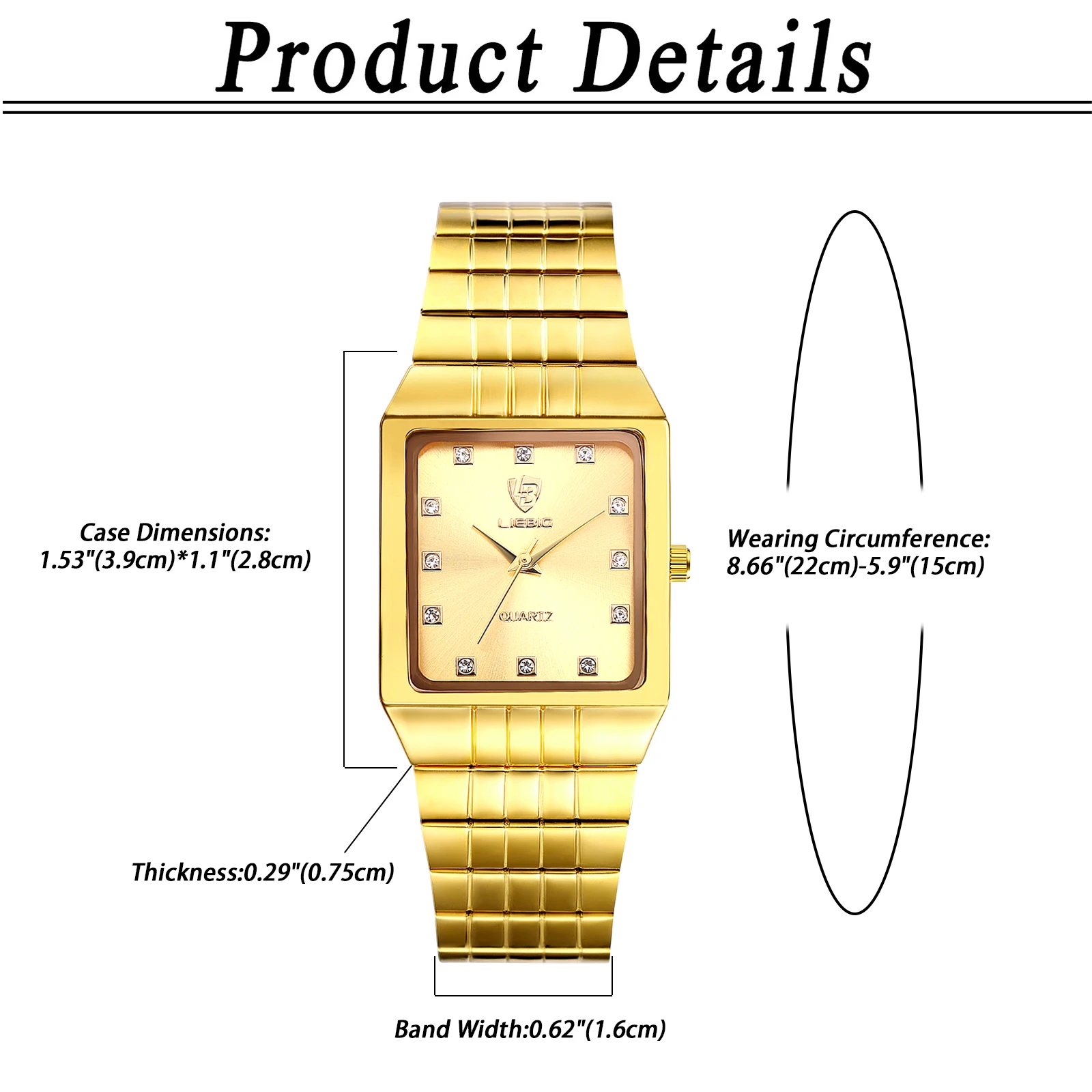 Lancardo นาฬิกาข้อมือคู่รักสแตนเลสบางกันน้ำได้, 2024สายควอตซ์เพชรจบการศึกษาขนาดปรับได้ลำลองเหมาะกับธุรกิจ