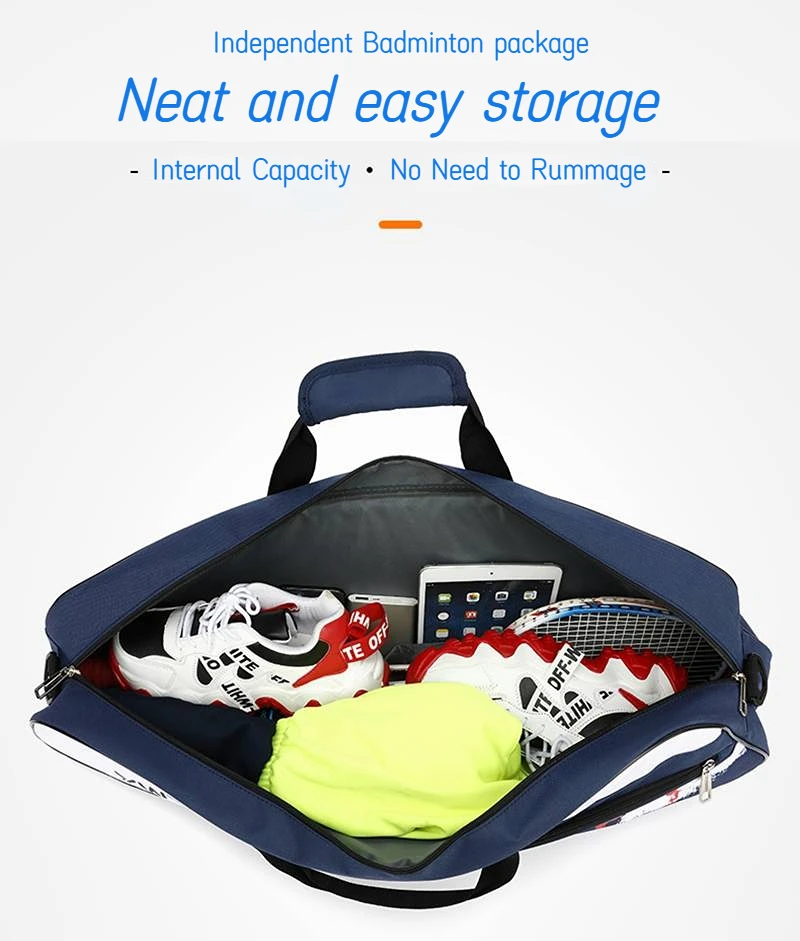 Original YWYAT Badminton Bag Racquet Bag Max For 3 Rackets Shuttlecock Racket Sports Bag For Men Or Women