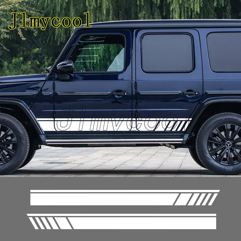 

2 шт. автомобильные наклейки на боковую кузов для Mercedes Benz для G55 G63 AMG W463 G500 Class G350D SUV полосы наклейка авто