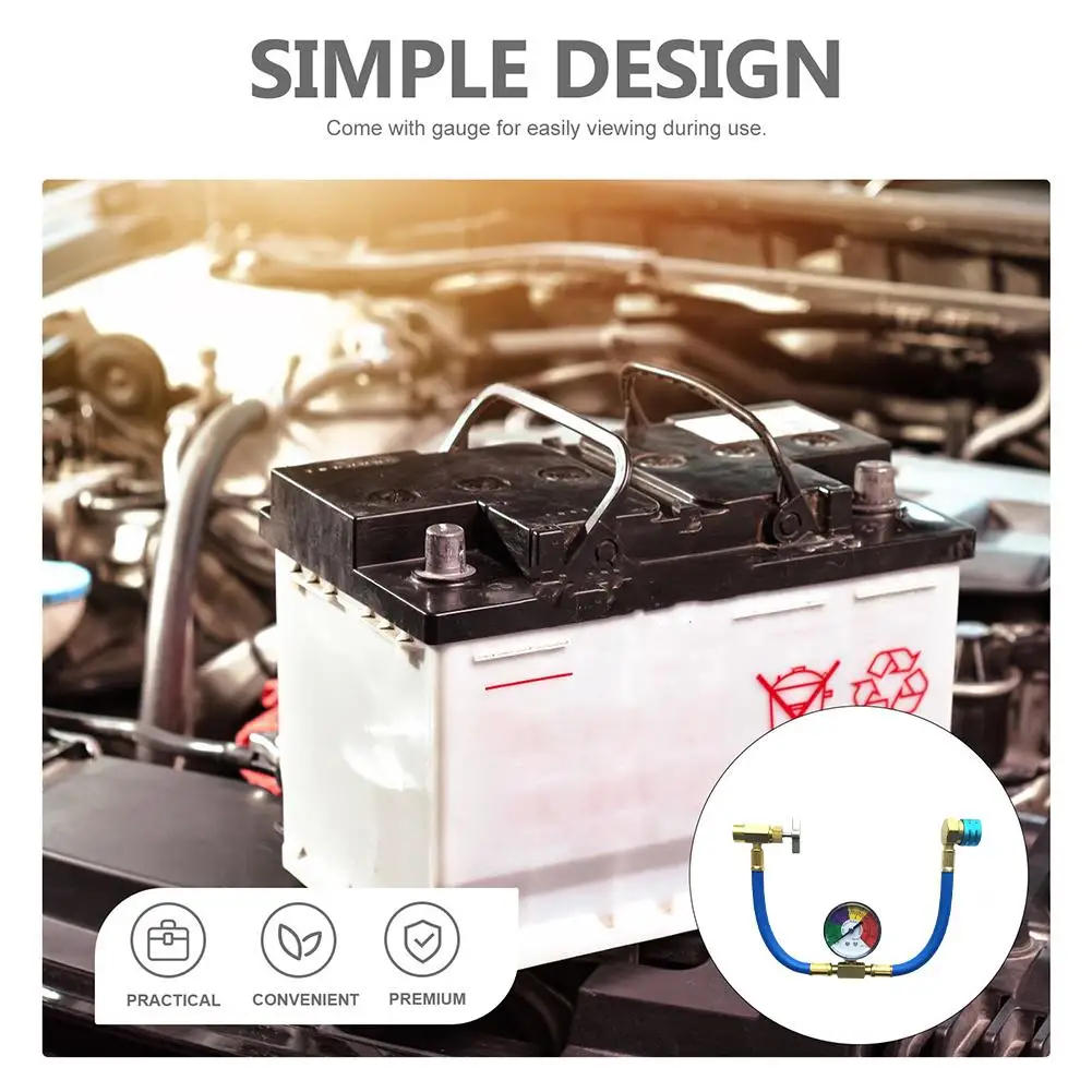 R1234YF سيارة المبردات شحن الأنابيب سيارة الفلور السيارات الأنابيب السائل مقرنة أداة الملء إضافة التيار المتناوب الغاز المبردات H U9A2 #4