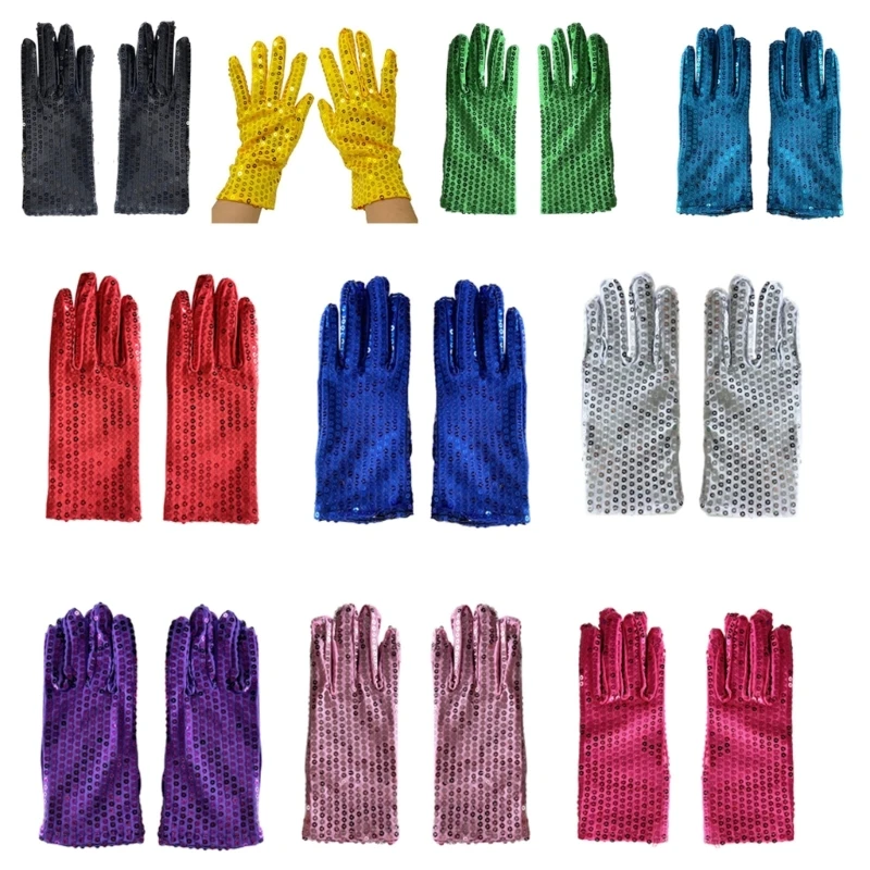 Elegant Sequined Gloves Short Gloves Party Gloves Adult Stage Gloves Dropsale