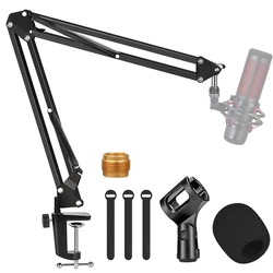 Articulated Arm Microphone Stand Recording Condenser Microphone Stand Adjustable Suspension Scissor Boom Arm for SM7B AM8 A8 A6V