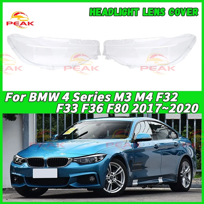 

For BMW 4 Series M3 M4 F32 F33 F36 F80 2017 2018 2019 2020 Car Headlight Cover cap Headlamp Shade Head Lamp headlight lamp cover
