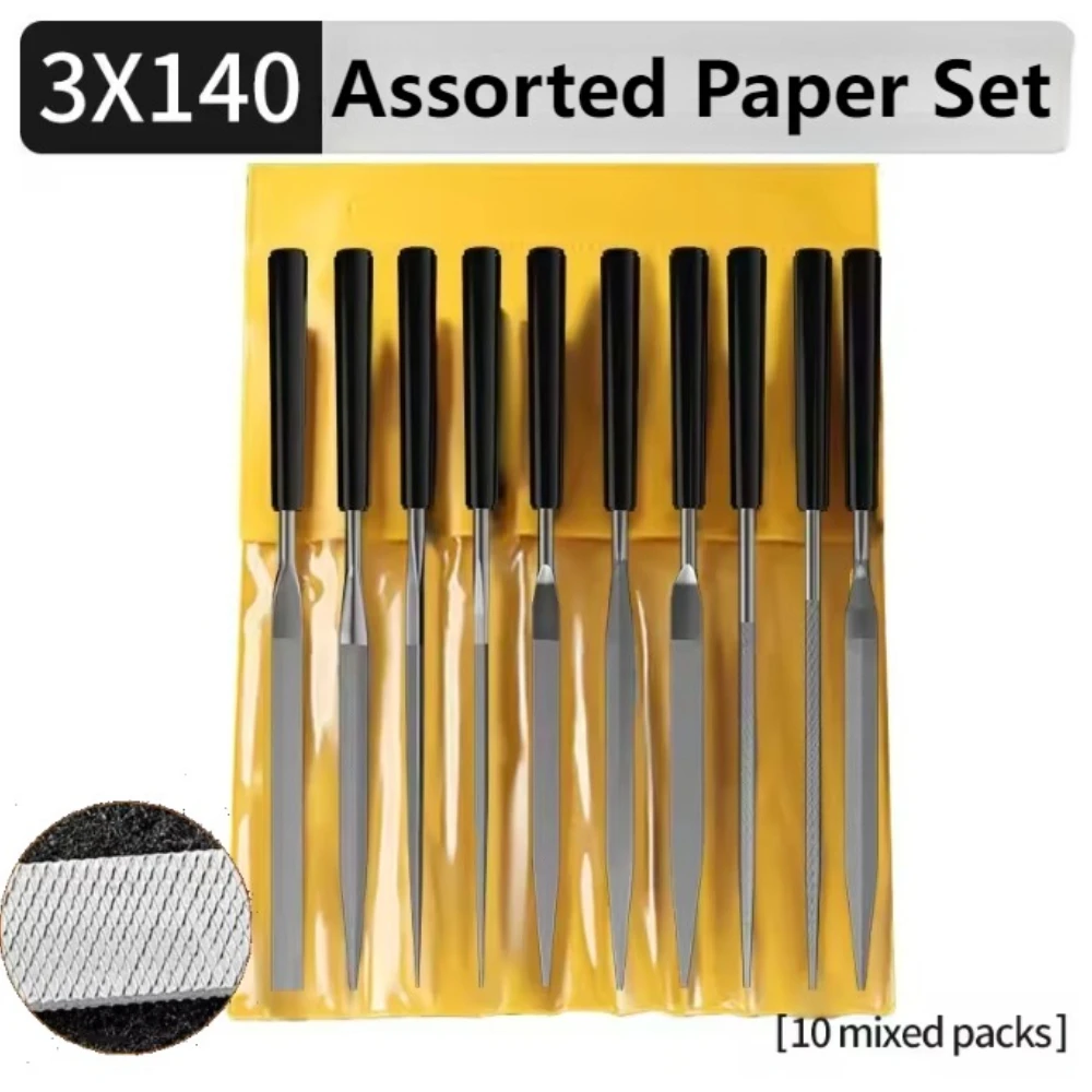 10pcs/set Metal Needle File Set Wood Rasp Metal Polishing Hand FileTools Steel Rasp Needl Filing For Metal Glass Stone Wood Car