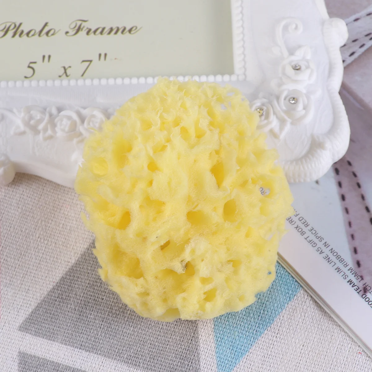 1PC Bath Sponge Greek Natural Seaweed Sponge Honeycomb Wash Face Baby Bath Sponge Gold Cotton Shower Supplies