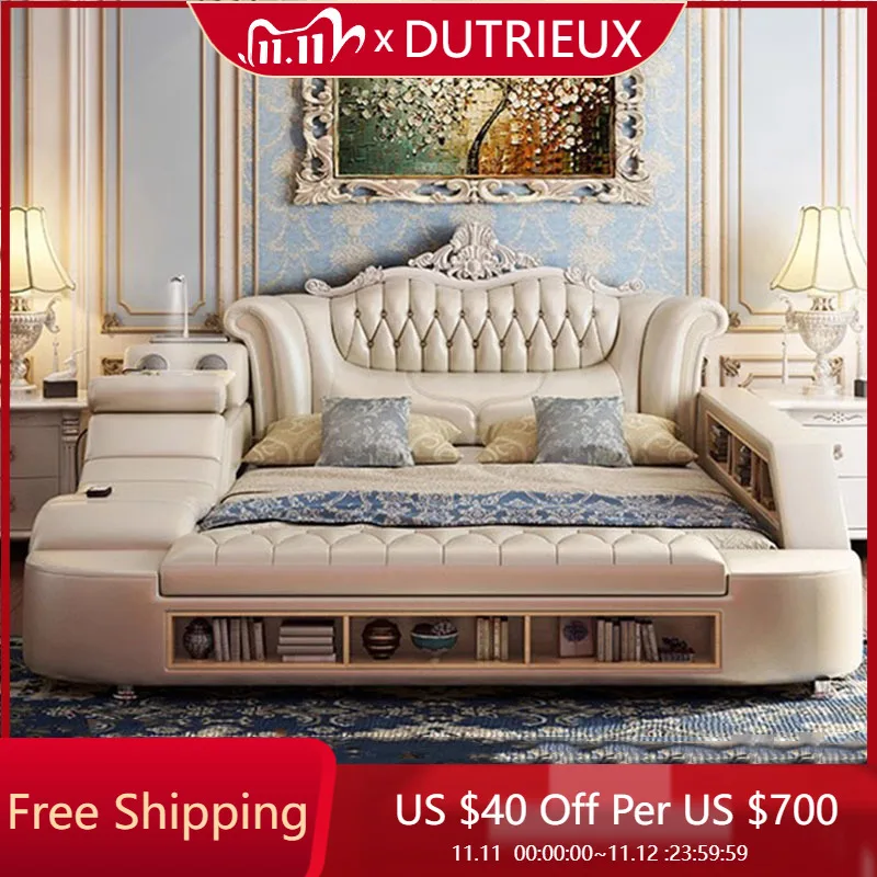 

Модная роскошная кровать в скандинавском стиле, удобная компактная эстетичная эргономичная акцентная кровать для гостиной, деревянная кровать Camas De Casal, мебель для балкона