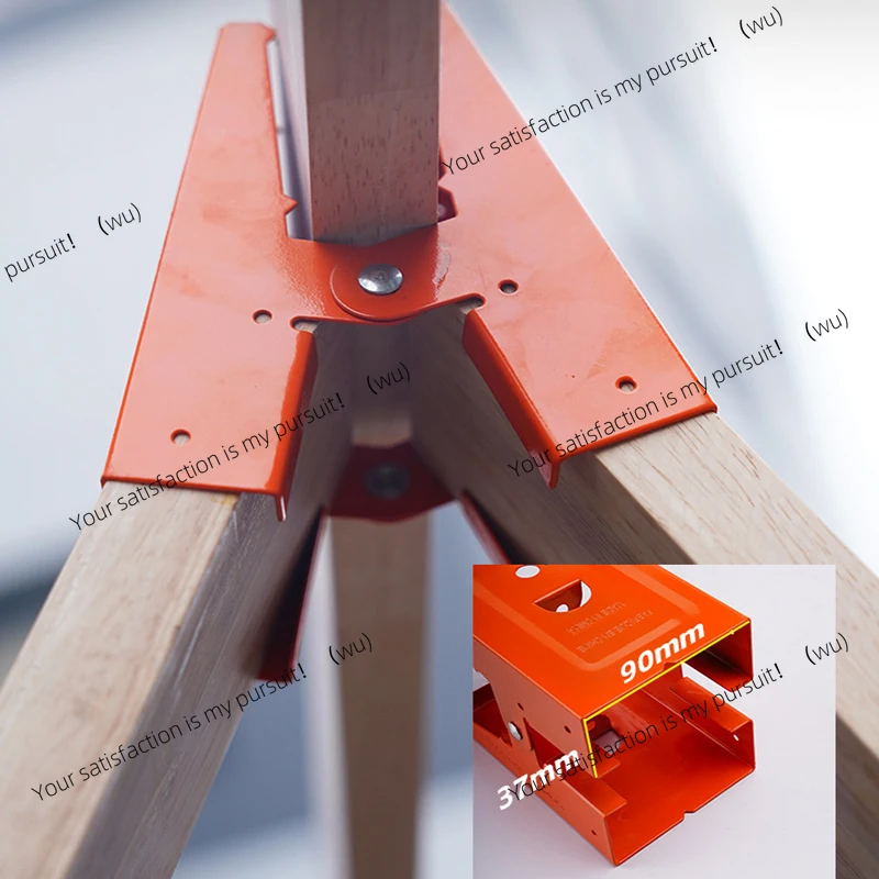 2 durable and easy-to-install metal brackets for sturdy and reliable saw horses and woodworking bench tools