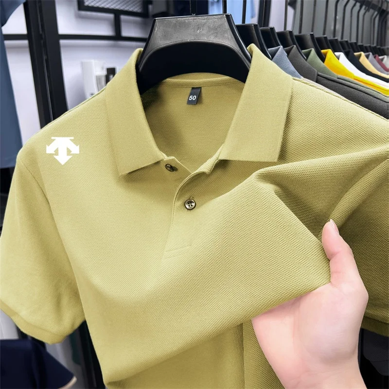 Mercerized Cotton100% Men's Summer Luxury Brand Short Sleeves Polo Shirt 25 Colors Choose From T-Shirt Business Leisure Men Top - Image 4