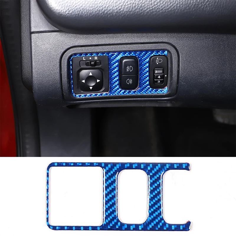 

For Mitsubishi Eclipse 2006-2011 Car Rearview Mirror Adjustment Switch Decorative Frame Stickers Soft Carbon Fiber Accessories