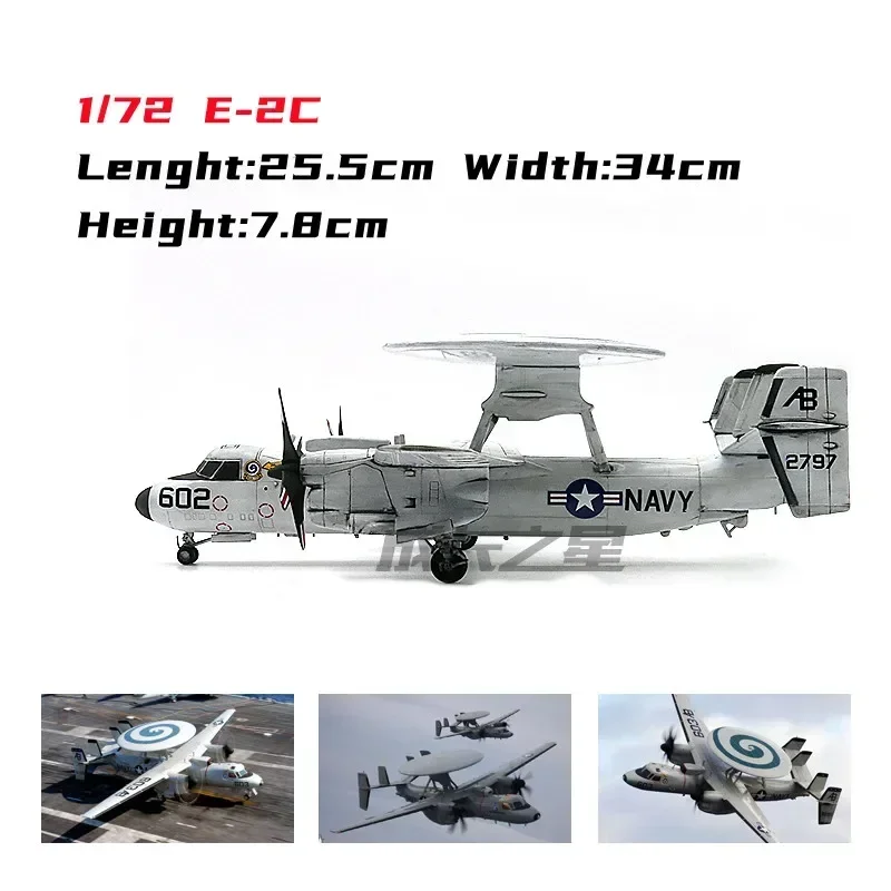 1/72 Airplane Model United States E-2C Hawkeye Airborne Early Warning Aircraft Assembly Model DIY Military Toys