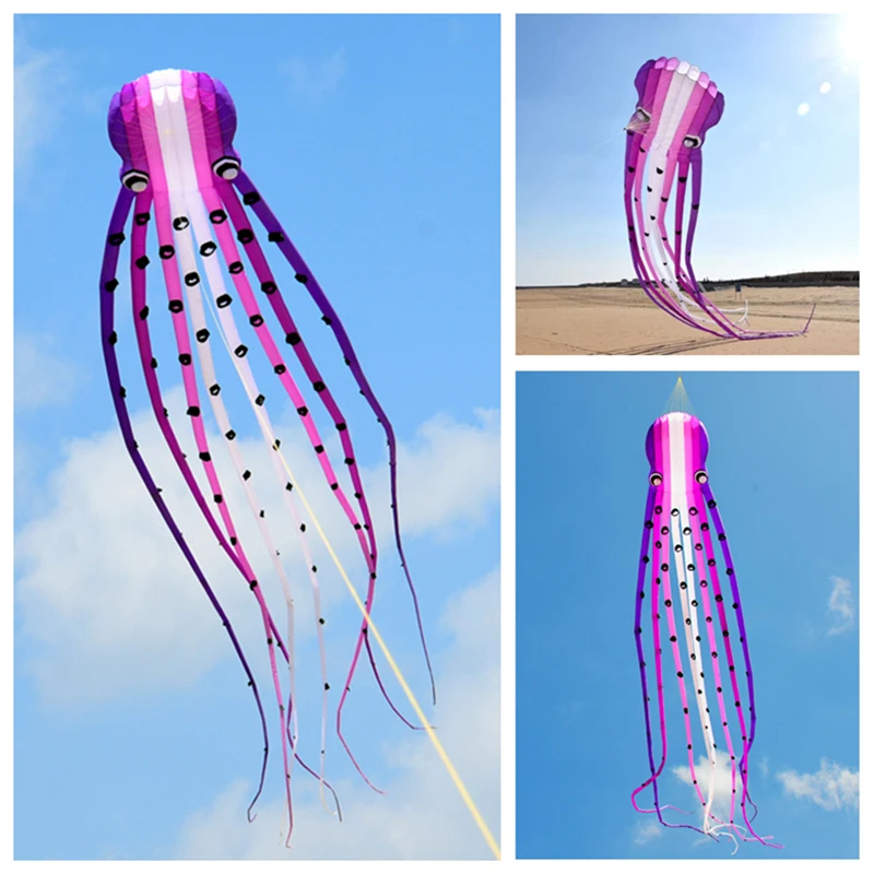 free shipping large octopus kite for adults soft kite professional kites factroy kiteboard power inflatable kites wind sock flag