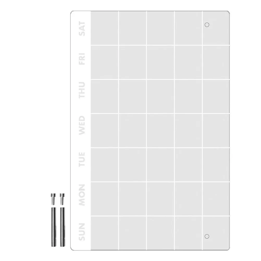 

1Set Acrylic Memo Board Clear Dry Erase Writing Board Tabletop Desktop Multi-Function Office Home Decorative Note Planner