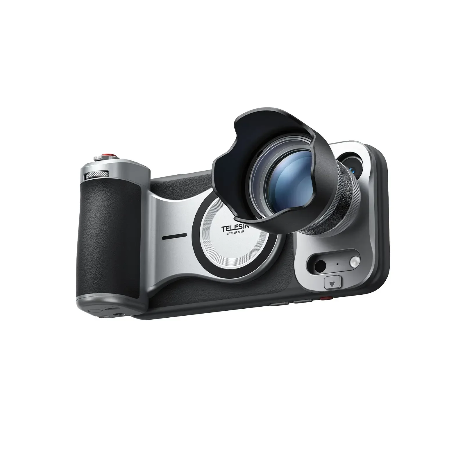 TELESIN Master Grip – zestaw do fotografii z użyciem aparatu w telefonach iPhone 17, 18 Pro i Pro Max, zawierający obiektyw telefoto 2x i magnetyczne etui. — 2