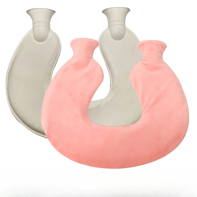 Thickened Hand Warmer Shoulder Warmer Neck Protector Hand Warmer Water-filled Rubber Hot Water Bottle Double-ended U-shaped