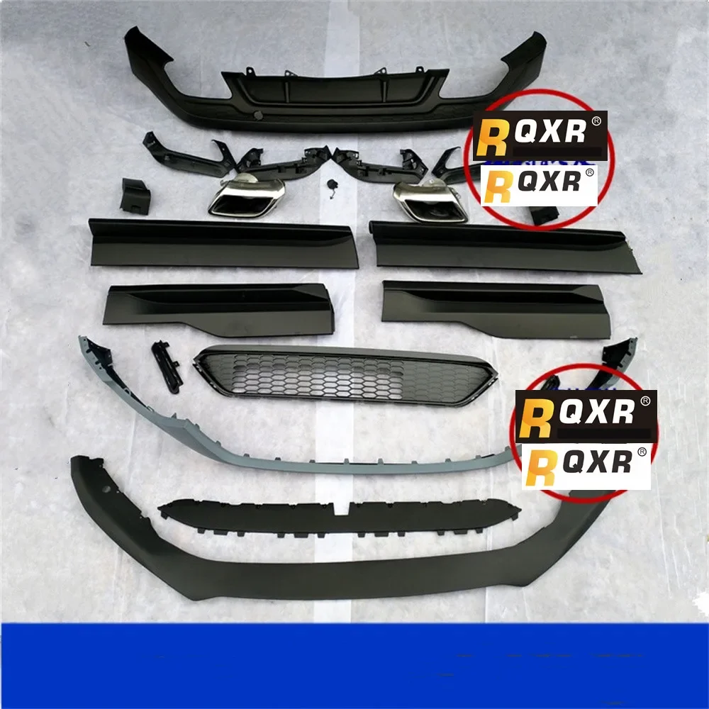 

Front & Rear Surround Kit Side Skirt Bumper grill grille assembly for Ford Edge 2015-2018 modified 2.7 sported