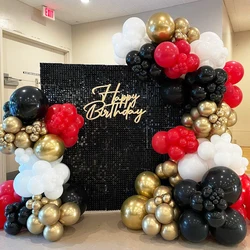 110Pcs Red Black Balloon Arch Garland Kit White Gold Ballon Set Party Birthday Decor Racing Casino Graduation Baby Shower Globos