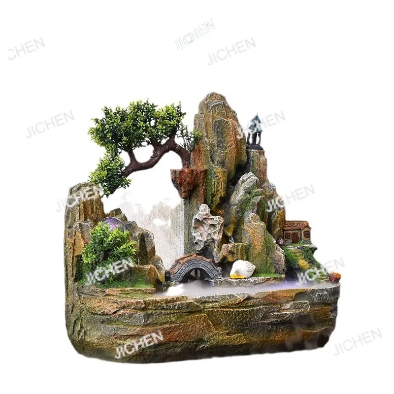 

JC rockery flowing water makes money ornament feng shui wheel fountain living room entrance office decoration furniture