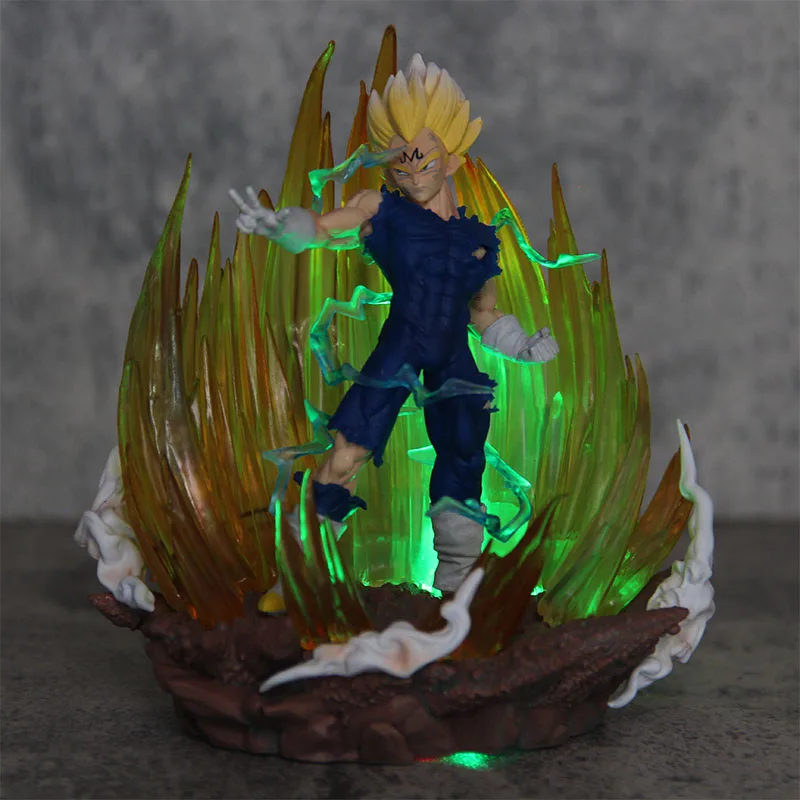 Dragon Ball Z Anime Figures Vegeta IV Character 14cm GK Pvc With Flash Statue Model Collectible Desktop Decoration Kids Gifts