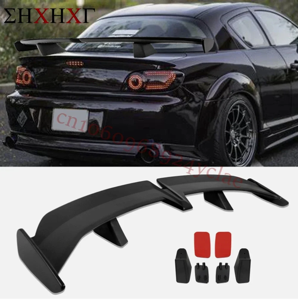 

car styling 55" For Mazda RX-7 RX-8 Coupe Rear Trunk Spoiler Wing GT PRO Style Wing gloss black Carbon fiber pattern