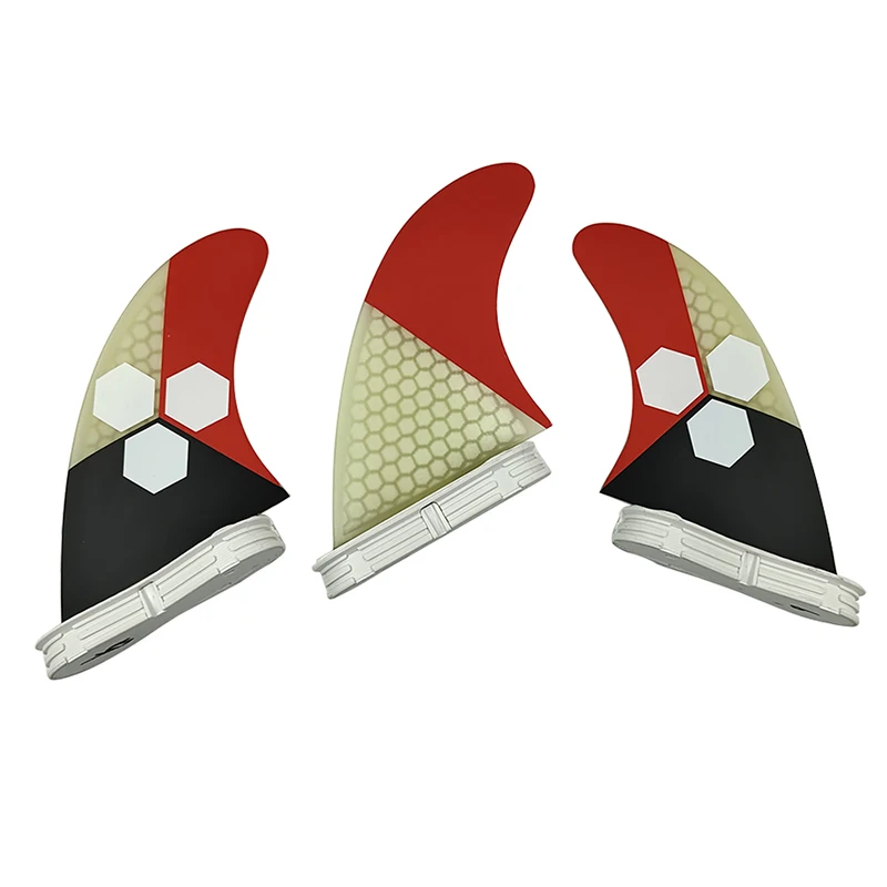 

Surfboard Fins G7 Red Color Surf Board Double Tabs 2 Fin Tri Fin Set Honeycomb Fiberglass Surfcasting Accessories Surfboards