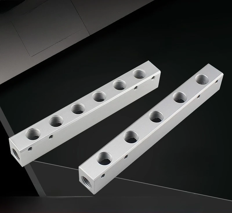 25x20mm 1/4" BSP Female Pneumatic Fitting Quick Connector Gas Distributor Manifold Splitter Aluminium Block For Air Compressor