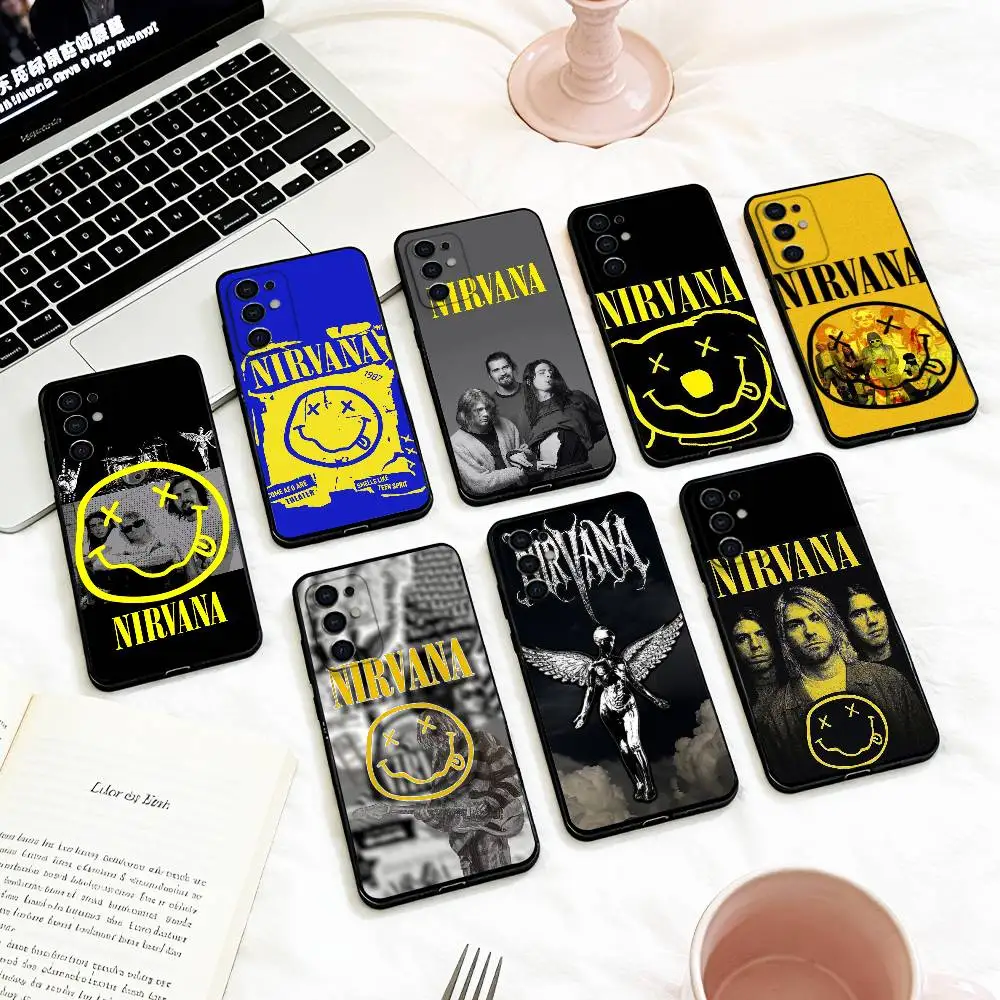 

L-Lamentably N-Nirvana R-Rock Band Phone Case For Samsung S 25,24,23,22,30,21,10,9,Ultra,Plus,Lite,FE,4,5 G Soft Black Case