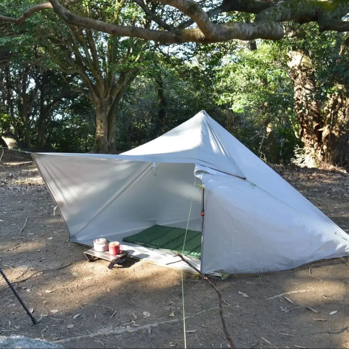 Aricxi 15d revestimento de silicone nylon, abrigo portátil ultraleve para acampamento, barraca de lona, ambiente externo