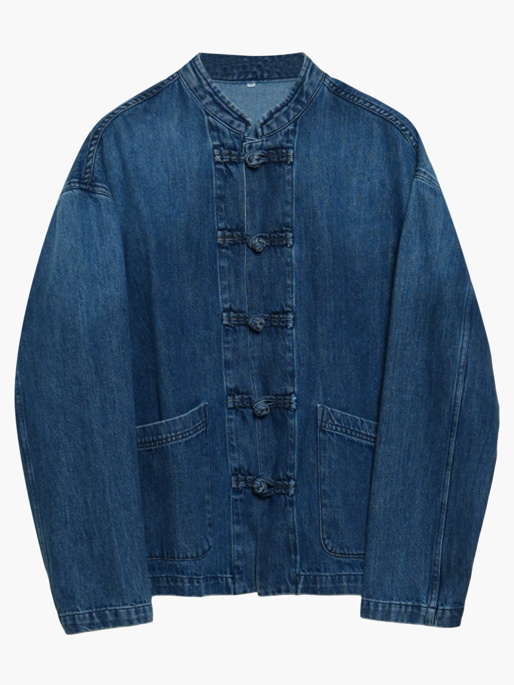 

Женская повседневная куртка Blue Recollection MGX в новом китайском стиле с воротником-стойкой, вышивкой и пуговицами, в стиле Old Money, M62B6418W2AD