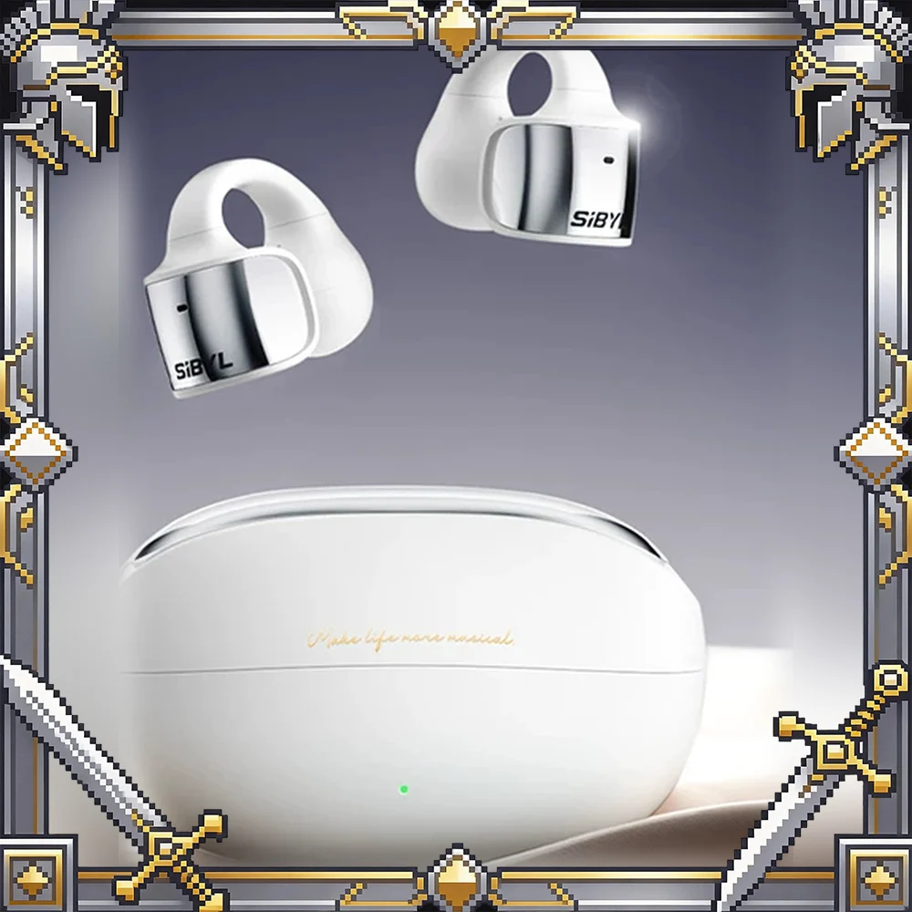 SIBYL B3 Open Ear Clip Wireless Bluetooth Earbuds Ear Clip Headphones for Sports Daily Use