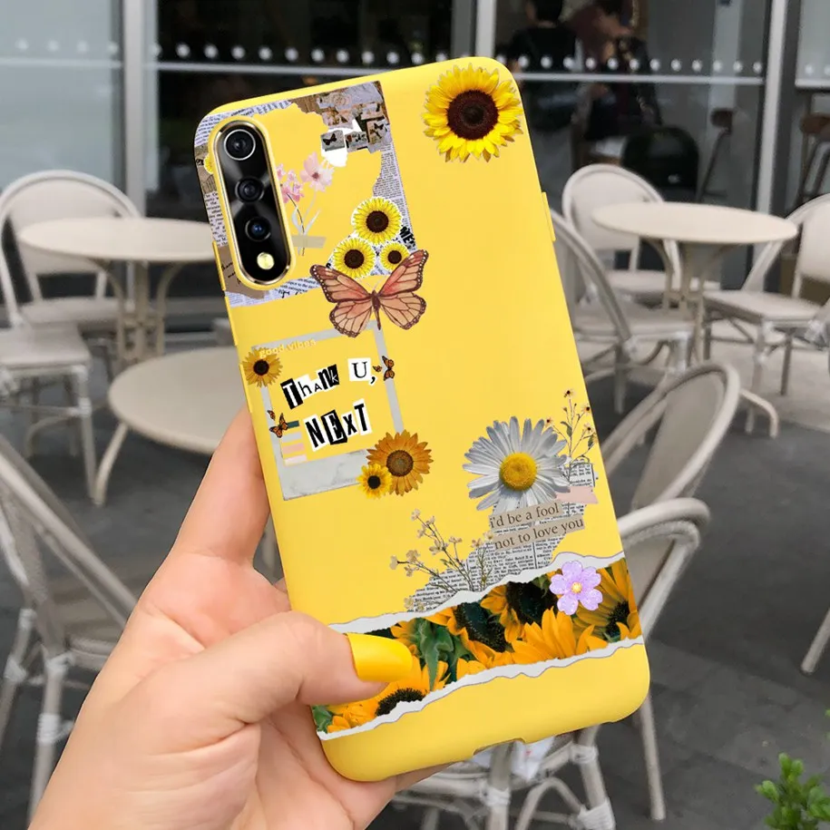 For Vivo S1 Case Global Phone Cover Lovely Cartoon Shockproof Silicone Back Funda For Vivo V17 Neo 1907 Y7S S 1 V17Neo Case Etui