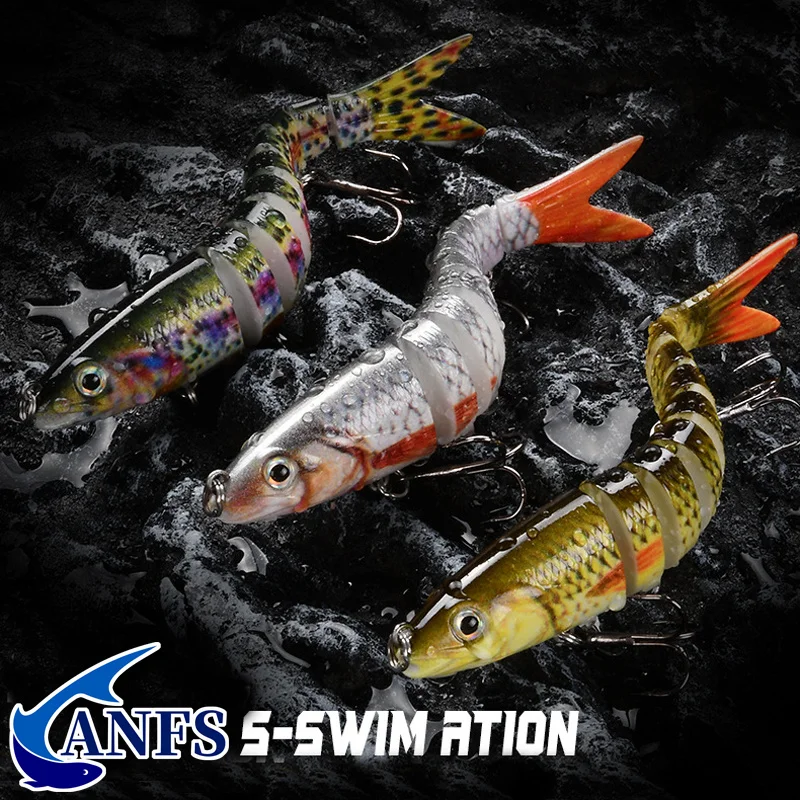 10g/13.5cm Fishing Lures Multi Jointed Swimbait Crankbait Slow Sinking Bionic Artificial Bait Freshwater Saltwater Trout Bass