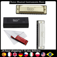 IRIN Chroma Harp10-Hole 20-Tone Diatonic Harmonica Surgical Stainless Steel Reeds Food-Grade ABS Comb Travel Case