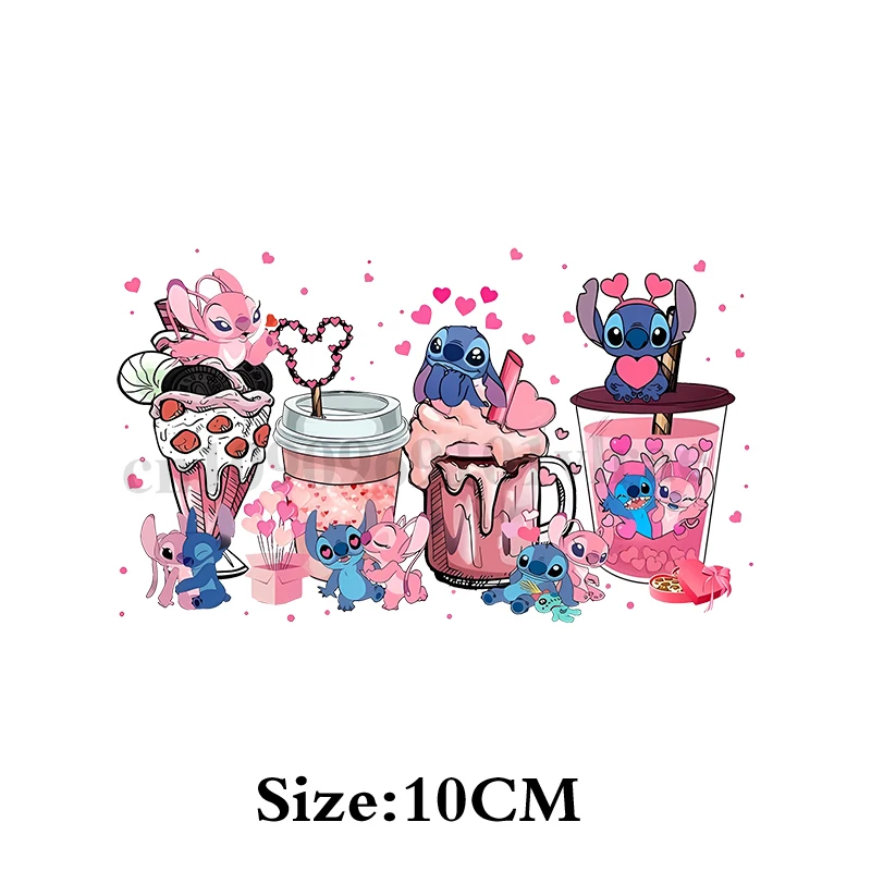 Cute Stitch UV DTF Transfer Sticker for Mugs Coffee Cups Drink Wraps Transfer Sticker Stitch Disney DIY Vinyl Transfer Stickers