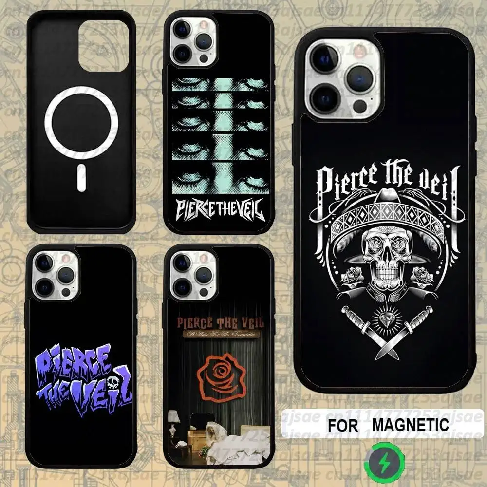 P-Pierce The V-Veil For Magsafe Wireless Case For iPhone 18,15,16,17,13,14,11,12,Pro,Max,Plus,E,Air,Mini Cover