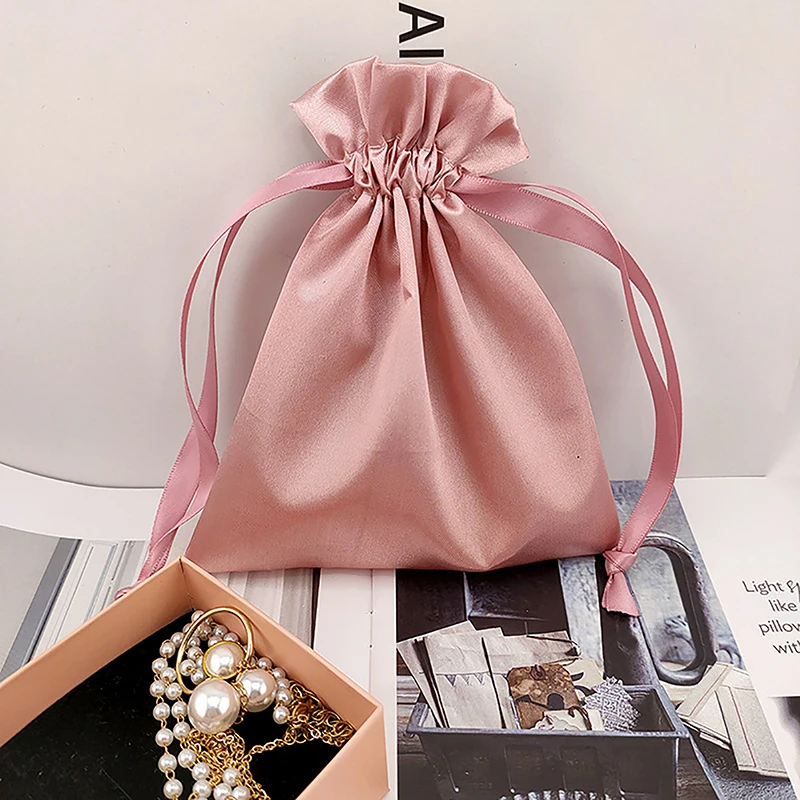 1pc Large Soft Drawstring Capacity Easy Carry Colorful Velvet Drawstring Bag Christmas Favor Pouches & Gift Bags