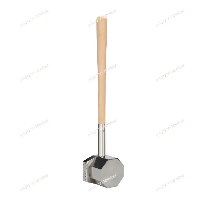 Modern Designer Stainless Steel Sauna Ladle with Wood Handles Customized Size for Sauna Accessories