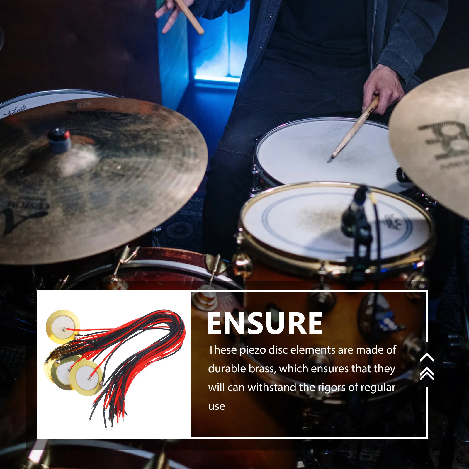 

15pcs Guitar Pickup Transducer Piezo Discs For Acoustic Guitar Drum Contact Microphone Trigger Buzzer Amplifier Accessory