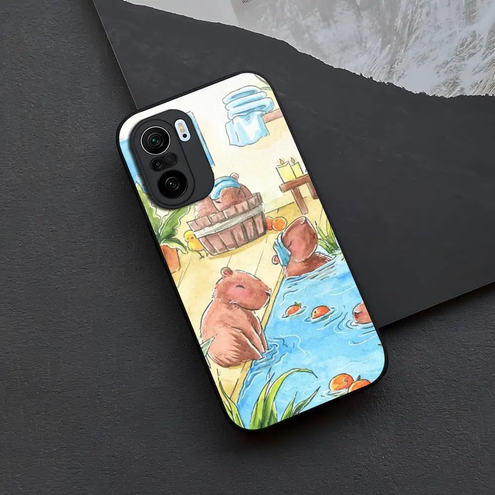 Funda de teléfono Capybara Spa de vidrio templado para Xiaomi 15 14 12 Lite Pro 13 11t Lite POCO M6 M5 X6 X5 X3 F5 F6 Pro