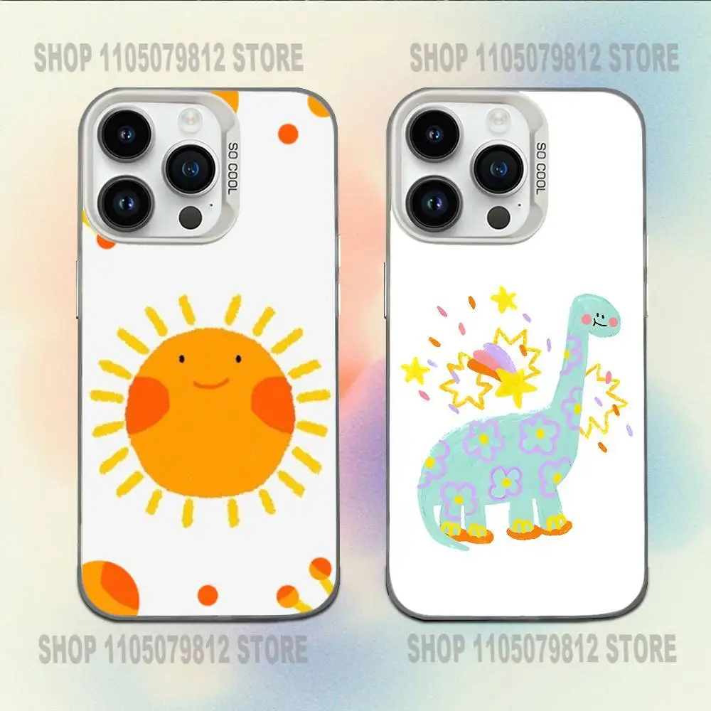 

Adorable cartoon animals Phone Case For iPhone 16,15,14,13,12,11,Mini,Pro,E,MAX White Candy Matte Shockproof Cover