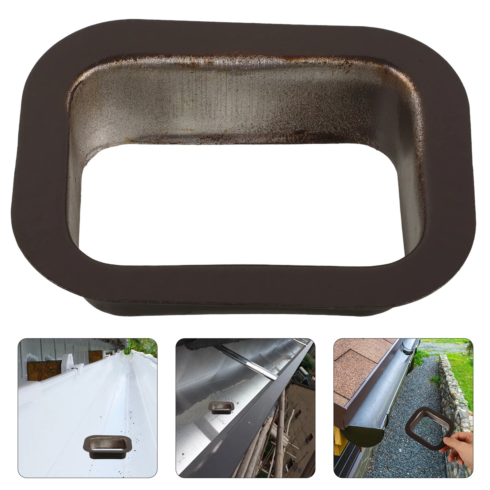 

Finished Product Gutter Accessory Outdoor Rain Gutter Outlet Gutter Drain Part Aluminum Alloy Roof Replacement Rain Supplies