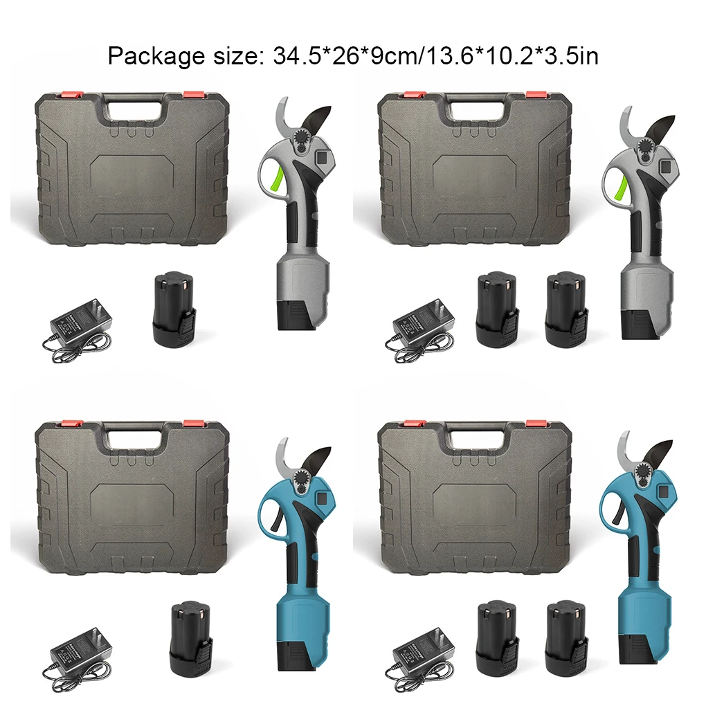 Sécateur électrique Portable, Rechargeable et puissant, ciseaux électriques sans fil efficaces, facile, bleu, 1 batterie