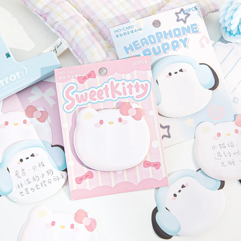 Cute Pet Photo Office School Supplies Sticker Series Healing Hand Painted Student Wall Message Paper Memo Pad Kawaii Stationery