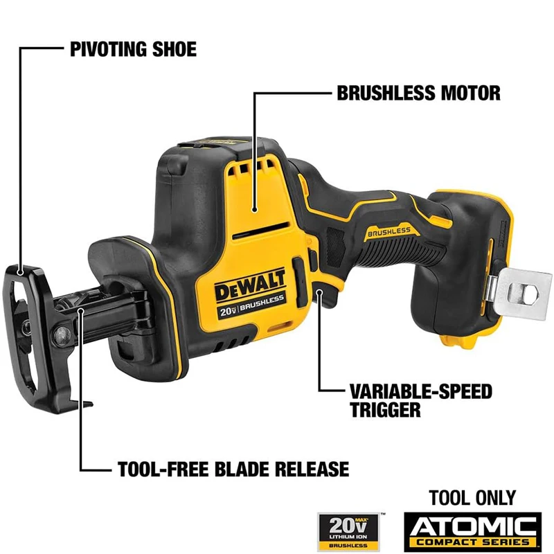 DEWALT Original DCS369 20V Brushless Cordless Reciprocating Saw Lithium Battery Speed Adjustable Metal Wood Electric Saw Tools