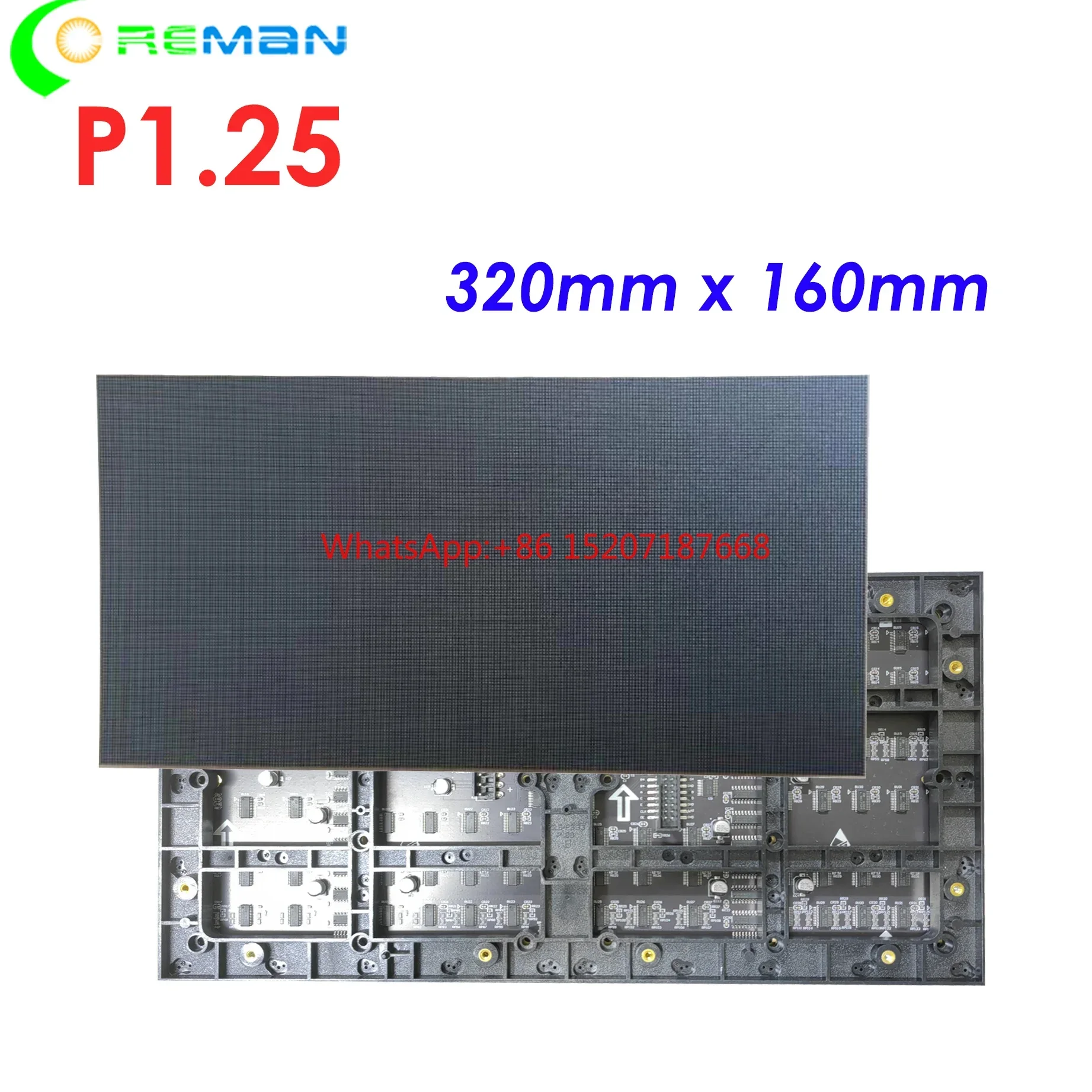 

UHD HD indoor large small wall mounted led display module GOB led video wall module p1.25 p1.2 p1 32x16cm