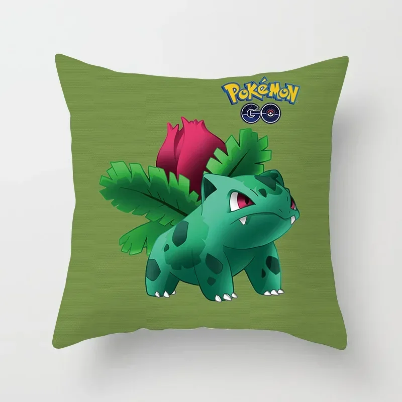 Anime Pokemon Pikachu Kissenbezüge Deko-Spielzeug für Zuhause Büro Sofa Cartoon Charizard Actionfigur Quadratische Kissenhüllen Spielzeug Geschenk