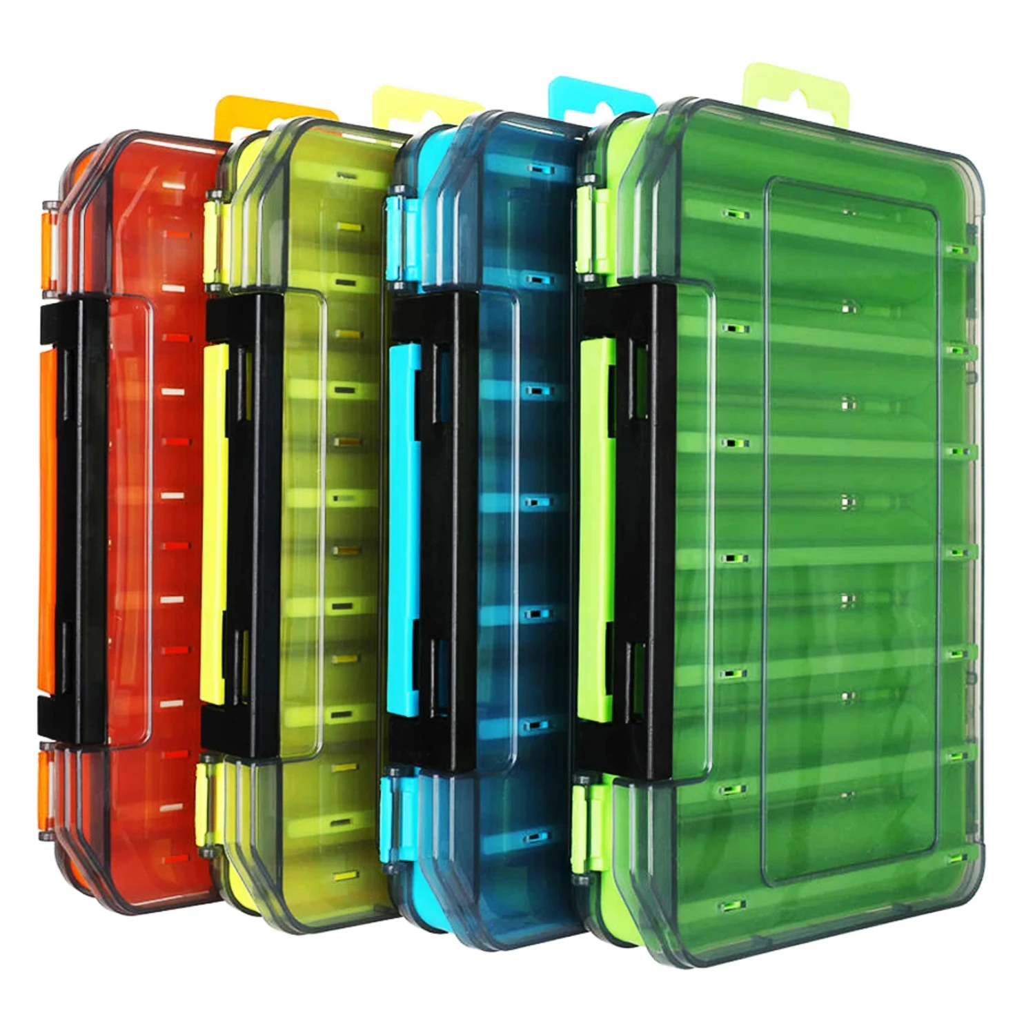 Double Sided Fishing Box 12 Compartments Waterproof Bait Lure Hook  Organizer Case Container Carp Fish Tackle Accessories Maap